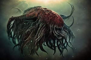 Mutant sea creature in the depths of the ocean,LegendDarkFantasy