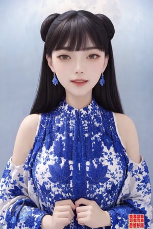 busty and sexy girl, 8k, masterpiece, ultra-realistic, best quality, high resolution, high definition, 1girl, solo, long hair,large breasts, looking at viewer, smile, black hair, hair ornament, long sleeves, dress, bare shoulder, jewelry, purple eyes, upper body, flower, earrings, hair flower, wide sleeves, hair bun, bracelet, sash, double bun, chinese clothes, ((moon))Auguste Renoir ~ Paul Peel ~ John Singer Sargent ~ Alexandre-Jacques Chantron ~ John William Godward ~ John William Waterhouse ~ Han-Wu Shen ~ Ishitaka Amano ~ Chakrapan Posayakrit ~ Kim Jung Gi ~ Kei Mieno ~ Ikushima Hiroshi ~ WLOP ~ William-Adolphe Bouguereau ~ Alphonse Mucha ~Luis Royo ~ Range Murata ~ Jock Sturges photography ~ David Hamillton photography ,sparkles,,surreal