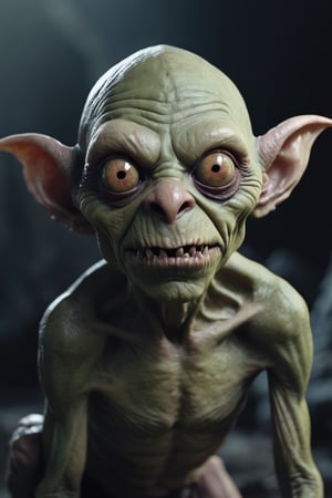 8k quality, surreal image of a creepy goblin