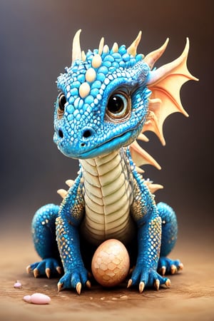Dragon,baby dragon,popped out of egg,cracked egg,just born,innocent,cute eyes