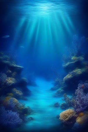 deep sea,deep sea background,, scenery, blue theme, ,waterscenery,, under water