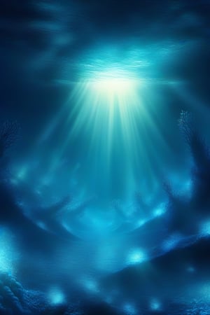 deep sea,deep sea background,, scenery, blue theme, ,waterscenery, no humans, sunlight, tentacles, , blue theme, light rays, underwater, realistic