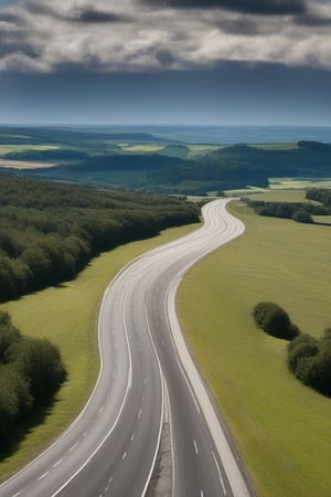 road,motorway,wide landscape