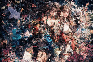 Official Art, Unity 8K Wallpaper, Extreme Detailed, Beautiful and Aesthetic, Masterpiece, Top Quality, perfect anatomy, 

1girl, solo, long hair, large breasts, brown hair, hair ornament, long sleeves, cleavage, brown eyes, jewelry, ponytail, earrings, open clothes, dark brown gloves, belt, fingerless gloves, open jacket, magenta dress, sunglasses, cropped jacket, eyewear removed, Desert flannel, velvet flower, gigolo, floral notes, desert rose, benzoin, ebony, Melbourne, electronic pet machine, dark brown leather motorcycle jacket, silver-plated friendship necklace, megaphone, outdoors, 

a beautifully drawn (((ink illustration))) depicting, vintage, indigo and pink accents, watercolor painting, concept art, (best illustration), (best shadow), Analog Color Theme, vivid colours, contrast, smooth, sharp focus, scenery, 

(Pencil_Sketch:1.2,masterpiece, midjourney, best quality, incredibly absurdres, messy lines,high detail eyes,More Detail,perfect light,portrait, ,more detail XL,Ukiyo-e, ,ink,colorful,