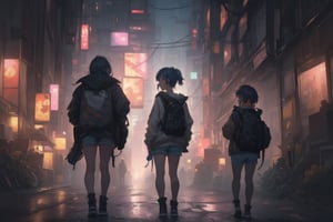 Official Art, Unity 8K Wallpaper, Extreme Detailed, Beautiful and Aesthetic, Masterpiece, Top Quality, perfect anatomy, 

Dreampolis, hyper-detailed digital illustration, cyberpunk, stranger things background theme , scared expression, 17 y. o. single girl headphones in the street, neon lights, lighting bar, city, cyberpunk city, film still, backpack, in megapolis, pro-lighting, high-res, masterpiece, looking_at_viewer, full body,neon photography style, visible legs, wearing jean shorts, visible face, detailed face,

a beautifully drawn (((ink illustration))) depicting, vintage, pink and blue accents, watercolor painting, concept art, (best illustration), (best shadow), Analog Color Theme, vivid colours, contrast, smooth, sharp focus, scenery, 

(Pencil_Sketch:1.2,masterpiece, midjourney, best quality, incredibly absurdres, messy lines,high detail eyes,More Detail,perfect light,portrait, ,more detail XL,Ukiyo-e