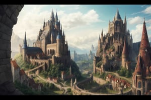 In the enchanting realm of the Wizarding World of Harry Potter, a breathtakingly magical land unfolds before our eyes. This extraordinary image, captured in a meticulously crafted painting, showcases a sprawling landscape rich with vibrant colors and fantastical elements. Majestic castles and bustling streets fill the scene, bustling with both wizards and enchanting creatures. Evoking a sense of awe and wonder, this stunning artwork effortlessly transports viewers into the extraordinary world of Harry Potter, where imagination knows no bounds,