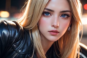 (realistic girl with long blonde hair, beautiful detailed eyes, beautiful detailed lips, extremely detailed face, longeyelashes, blush, chapped lips, riding a motorcycle, detailed background, intricate details, cinematic lighting, sharp focus, photorealistic, hyperrealistic, 8k, masterpiece, dramatic, cinematic, moody, high-quality),