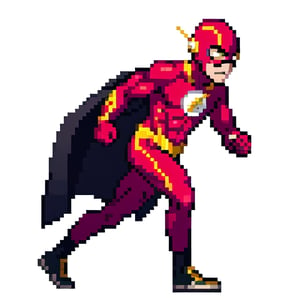 the flash, running, white background, full body shot