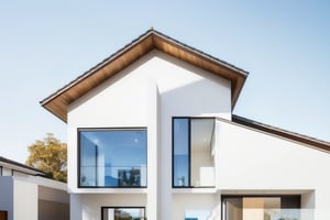 modern house, blue sky, beautiful architecture,