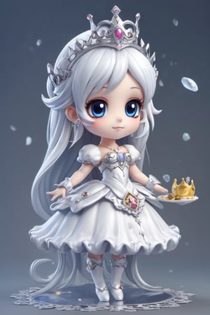 18yo chibi booette, centerfold, full body, mushroom kingdom, tiny princess crown