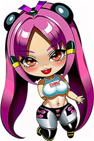 beautiful, woman chibi with a charming and (seductive look:1.1), (chibi:1.8), smiling,  (big head:1.3), voluptuous with great attributes, (white background:1.2)            
 (dancing twerking:1.1)  masterpiece, top and yoga pants  epic look, full body,crop shirt underboob,xyzremedy,nayutaren,chibi,white background