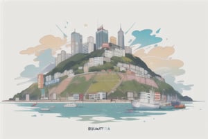 Korea, Busan city, drawing, colorful 
