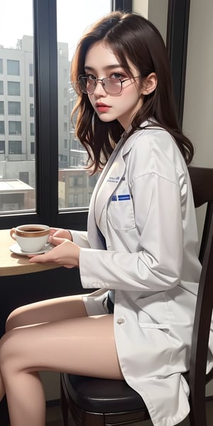 {{{Masterpiece}}}, beautiful Taiwanese female doctor doctor from Zhongshan Hospital sitting in cafe, 20 years old, 1 girl, solo, doctor from Zhongshan Hospital in white coat, detailed and delicate face, soft and shiny skin, slightly sloppy lips Zhang, smiling, looking at the audience, looks a lot like Kristen Stewart, the girl's facial features are in perfect proportion, extremely beautiful, sunglasses, head to body ratio: 1: 8, blue eyes, long and dense eyelashes , Ming Shang has God. Beautiful long brown hair as delicate as silk. Floating in the wind. Extremely beautiful. The ultimate beauty who is strong yet beautiful and cool. full body.
Background: city street, table, coffee cup, [cluttered maximalism] rest
Settings: (Masterpiece, Best Quality, 32k, UHD: 1.4), (Sharp Focus, High Contrast, HDR, Super Detail, Light and Shadow, Depth of Field art_booster, photo_b00ster, real_booster