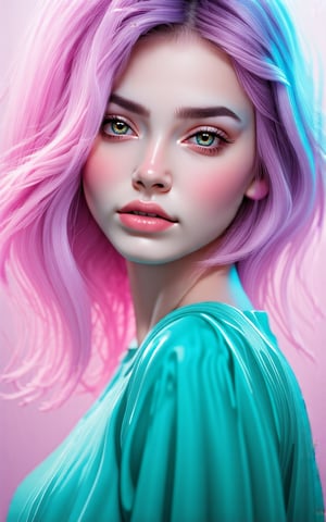 (best quality, 4K, 8K, high-resolution, masterpiece), ultra-detailed, colorful pastel, beautiful young woman, digital art, detailed facial features, light pink tones, emerald tones, charming character illustrations, soft focus, intricate design, gentle expression, ethereal atmosphere, vibrant colors, delicate details, artistic elegance, high detail, high resolution.
