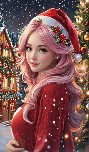 Christmas Carols, singers ((5 people epiphany singers christmas)) holding the christmas partiture standing in the christmas village)), happy, expressive eyes, snowflakes, Christmas tree and gifts, full body, (masterpiece, top quality, best quality, official art, beauty and aesthetics: 1.2), (abstract, fractal art: 1.3), colorful pink hair, Highest details, detailed_eyes, fire, water, ice, lightning, light particles, Christmas style clothing, Christmas tree, string of Christmas light bulbs, Christmas red flowers, beautiful lines, determined eyes, flowers, detailed face, detailed eyes , brilliant blooming flowers and romantic lights as the background, presents everywhere,3D
