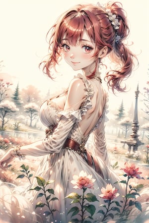 デフォルト
masterpiece, top quality, best quality, beautiful and aesthetic,
(from front:2.0)
watercolor,(soft focus:2.0), looking at viewer,
BREAK,(daydream:1.2),best lighting,  bokeh,  lens flare, 
//Character
1girl,cute,kawaii,smile,teenager,smiling,randomly hairstyle,
BREAK
//Fashions 
(medium breasts:1.2),
(water color painting),(masterpiece,best quality,ultra detailed,super fine illustration,day,smile face,garden back:1.2),(beautiful pink red eyes,beautiful red hair,low ponytail, hairaccessories),BREAK,(motif fairy:1.2), girl,bust up shot,(motif dress:1.3),jewelry eyes,twinkle eyes