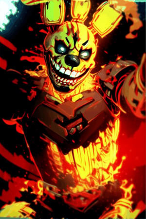 springtrap,flames , laughing