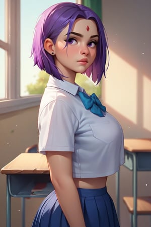 Score_9, Score_8_up, Score_7_up, Score_6_up, Score_5_up, Score_4_up, source_cartoon, 

raven,
,

school_girl_uniform,(upper_body),skirt,standing,classroom