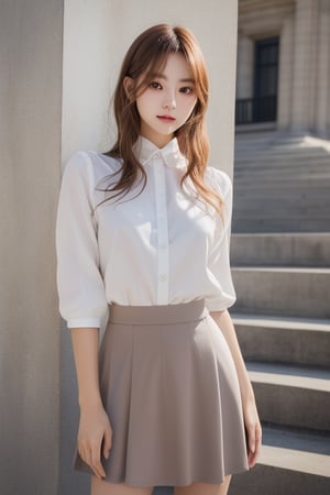 Highquality,realistic,1girl,skirt,dress,Korean,beautiful eyes, beautiful hair 
