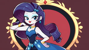 Prompt: Score_9, Score_8_up, Score_7_up, Score_6_up, Score_5_up, Score_4_up, source_cartoon, equestria girls,


rarity_mlp, 

rarity_mlp


1 woman,  mlp cartoon art.  red_Lipstick, lips, pony tail on ass, cute, happy, fully_clothed,  half_body, standing, in front of mirror, ear_rings, twirling, dancing, facing front, wavy hair, 

runway background, fashion gallery, fancy dresses, glamour, brat, 

