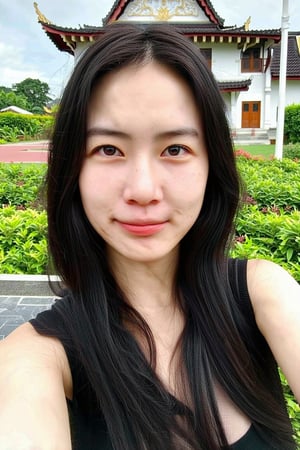 Lisa black pink taking a selfie, Thailand,