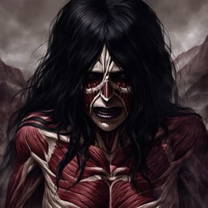 Pieck Finger female titan, dramatic, detailed