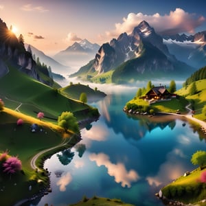 (Beautiful landscape:1.4), romantic_mood, high_resolution 8k, 