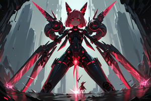 score_9, score_8_up, score_7_up, score_6_up, score_5_up, score_4_up, anime_source, (masterpiece), best quality, expressive energy, perfect geometric form, Vex race, glass-like exoskeleton with triangular motifs, glowing red eyes, intricate mechanical design, standing tall, dynamic lighting, full body shot, unique angle, closer, holding a futuristic weapon, glass shards floating around, dark Vault of Glass raid background with a portal, powerful and ominous presence.