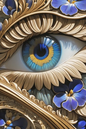 ((masterpiece), best quality, eye focus, 1eye, macro zoom, close up, ornate, intricate, blue iris,