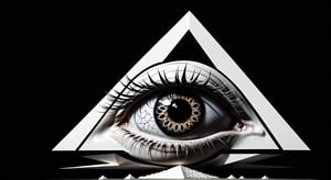 Pyramid eye, pure white, detailed, hyper detailed, professional poster art, bold lines, award winning, trending on ArtStation , FastNegativeV2, ral-dissolve,
surrealistic stile, Dali, image on a black background, background color: black