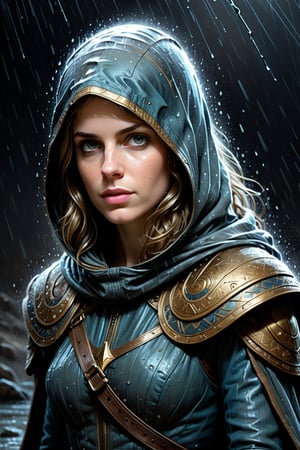 famous artwork by (magali villeneuve:1.2), detailed expressive zibberzang that shields it from rain, x planet, poster art, bold lines, expressive drawing,  award winning, (intricate details, masterpiece, best quality:1.4),
looking at viewer, dynamic pose in the style of nicola samori