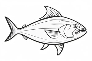 fish tuna sketched art vector