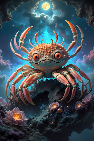 King crab on fly sky
(masterpiece), (top quality), (best quality), (official art), (beautiful and aesthetic:1.2), (stylish pose), (fractal art:1.3), (pastel theme: 1.2), ppcp, perfect,moonster,more detail XL