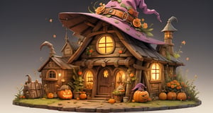 ((a witch:1.4)) making soup using cloudron in front of a house sitting on top of a lush green field, by Akihiko Yoshida, Halloween decorations, pumpkins, cloudron, hanging herbs, cg society contest winner, naive art, cottagecore flower garden, rows of lush crops, beautiful detailed miniature, cottagecore!! fitness body, beautiful english countryside, abundant fruition seeds, beautiful wallpaper, extremely high detailed, super detailed picture, farm, cute style garden,isometric,better witch,witch, witch hat