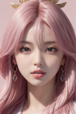 masterpiece, best quality, highly detailed,pink hair ,yaemikodef, detail face