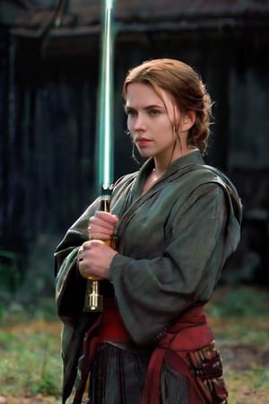 Scarlett Johansson as a Jedi Knight shot on Kodak Gold 1000