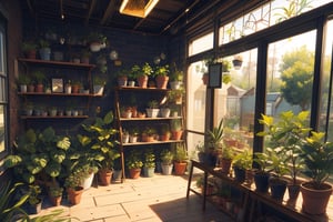 (nobody),
((the plant section of a nursery)),
((best quality)), ((highly detailed)),  
