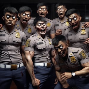 REANIMATED RAGED ZOMBIE POLICE OFFICERS 