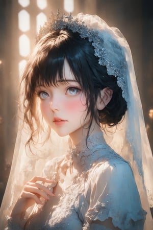score_9, score_8_up, score_7_up,1 girl,beautiful Girl ,extremely detailed and delicate anime face and eyes,single focus,Beautiful Lips, {correct posture}, {minutes details}, {detailed body}, {detailed clothing}, {Bright Eyes}, {accessories}, {solo},8k,(Hands:1.1), ((best quality)), ((masterpiece)), high_res,young,Japanese girl, fair skin, cute, ,masterpiece,((best quality, 8k, ultra-detailed)),cg,perfect anatomy,(solo:1.4),pretty face,leotard,bridal veil,stockings,long_black_hair,sexy_pose,in the cathedral, 8K,(profile:0.6),blush,shy,disney pixar style,masterpiece, realistic,natural light, dynamic far view shot,cinematic lighting, perfect composition, by sumic.mic, ultra detailed, official art, masterpiece, (best quality:1.3), reflections, extremely detailed cg unity 8k wallpaper, detailed background,(hyperrealistic:1.4), (photorealistic:1.2), highres, score_9_up