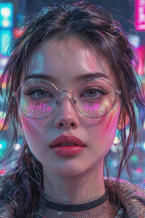 
A beautiful woman with futuristic glasses that say "Hello" on each lens, beautiful detailed eyes, beautiful detailed lips, extremely detailed face, long eyelashes, elegant hairstyle, cyberpunk, neon city background, glowing holographic interface, cinematic lighting, vibrant colors, 8k, high quality, photorealistic
MsK,Sketching1.hanna,Pencil drawing,Sar4he,Puffblouse,Syazi89,CK4t,CaricatureXmiya