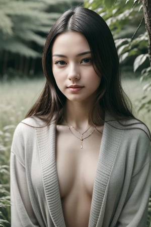 a cute and beautiful face, tintype photo, perfect body, models, the background is under Asian nature and , the image is very detailed, photographic, long shot, very realistic,fantasy ,Realism,Portrait,Raw photo, UHD, 32K, Detailedface