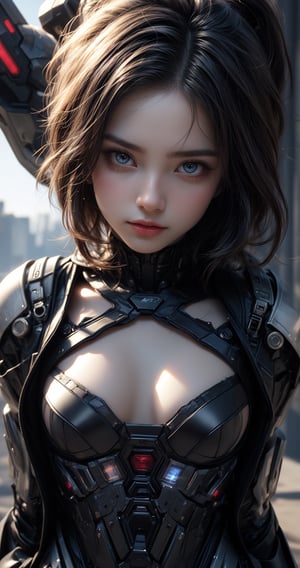 ((64K CG artstyle, UHD, detailed view))((Full-body3/4)) (RAW photo, best quality),3D, OC rendering, raytracing, white balance, goodness face,
Beautiful and delicate light, (beautiful and delicate eyes), delicate facial face, pale skin, (brown eyes), (black long hair), dreamy, medium chest, (front shot), soft expression, slender and tall, elegance, realistic concept art, fantasy, winter down parka, scarf, snowy street, footprints,perfect,detailed fingers, perfect details anatomy ,Rough texture, super finevery detailed illustrations, very detailed, intricate details, high resolution, super complex details, very detailed 64k cg wallpaper, RAW Photo, Best Quality, Masterpiece,  Realism, C4D style UHD,(war machine),beautifulサイボーグの女性,mecha cyborg ,Battle Mode, With Anical Machines body,sexy, bun Hair and Glare Eyes,{beautiful and detailed eyes},extremely sexy seductive blue eyes, glowing eyes,Cute Face,Dark war, beautiful seductive cyborg girl, to war,  she wears a futuristic outfit, a machine