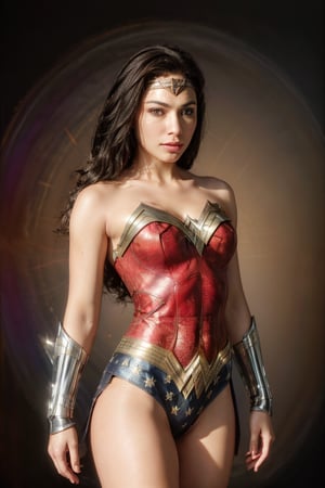 (masterpiece, best quality, highres:1.2), (photorealistic:1.2), (intricate and beautiful:1.2), (detailed light:1.2), (colorful, dynamic angle), medium shot, professional photography of cute, black long hair girl (Wonder Woman), dressing high detailed Wonder Woman suit, (highres textures), dynamic pose, moonsoft light passing through hair, (abstract colorful art background:1.3), (official art), (sharp), exposure blend, bokeh, (hdr:1.4), high contrast, (cinematic), (muted colors, dim colors, soothing tones:1.3)
