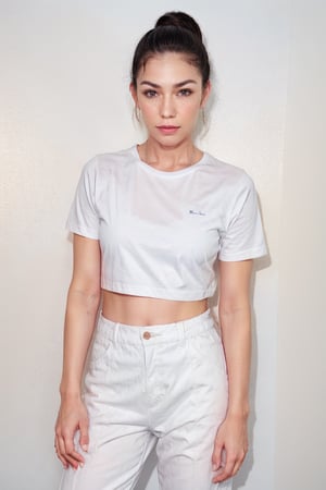 a woman in a wet white oversize T-shirt posing for a brand shooting in front of a skyblue backround, full body shot  in style of balenciaga High Definition, Detailed full shot, Ultra HD, Realistic, Vivid Colors, High Detail, UHD, Perfect Composition, 8k Fine Art Photography, Photorealistic Cinematic Perfection HDR--ar 9:16 --v 6.1


