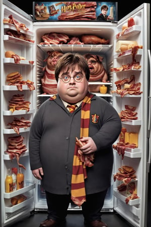 Movie poster page "A Chubby Harry Potter and the Refrigerator of Bacon Secrets" 