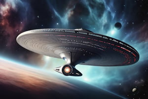 
Starship Enterprise in hyperspace
