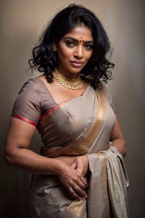 masterpiece, 8k, best quality, ultra highres, professional photography, sharp focus, HDR, 8K resolution, intricate detail, sophisticated detail, depth of field, photorealistic, ((dense curly hair, colored hair streaks)), ((dusky Tamil woman in blouseless sari)), stylish hairdo,milf, bedroom, diamond choker, , muscular slut, large breasts, blushing, ((kohl eyed)), large breast, curvaceous, white background, fashion photography,((busty)), hyperrealistic, (analog quality:1.3), (film grain:1.2), beautiful brick wall background, (best quality:1.3), ultra clarity , super realism , 8k, (natural skin texture, hyperrealism, soft light, sharp:1.2), (intricate details:1.12), hdr, (dark shot:1.33), neutral colors, (hdr:1.4), (muted colors:1.5), technicolor, (intricate), (night:1.4), hyperdetailed, dramatic, intricate details, (cinematic),super realism , 8k, (natural skin texture, hyperrealism, soft light, sharp:1.2), (intricate details:1.12), hdr, vibrant colors, (hdr:1.4), (vibrant colors:1.4), (intricate), (artstation:1.2), hyperdetailed, dramatic, intricate details, (technicolor:0.9), (rutkowski:0.2), cinematic, detailed