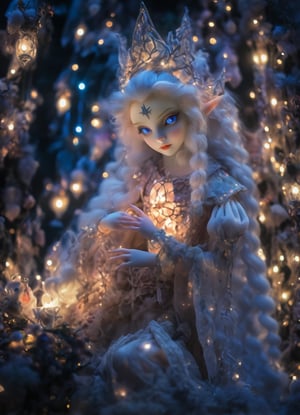 (sacred night and elf puppet),(ultra-fine HDR),extremely delicate and beautiful girl,