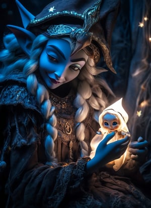 (sacred night and elf puppet),(ultra-fine HDR),extremely delicated and beautiful,