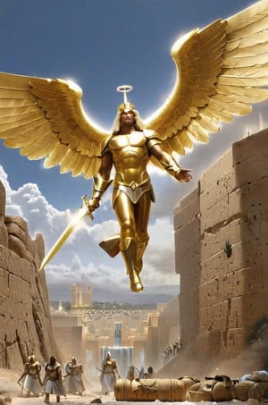 A modern day Biblical depiction of angels, guardians of the peace